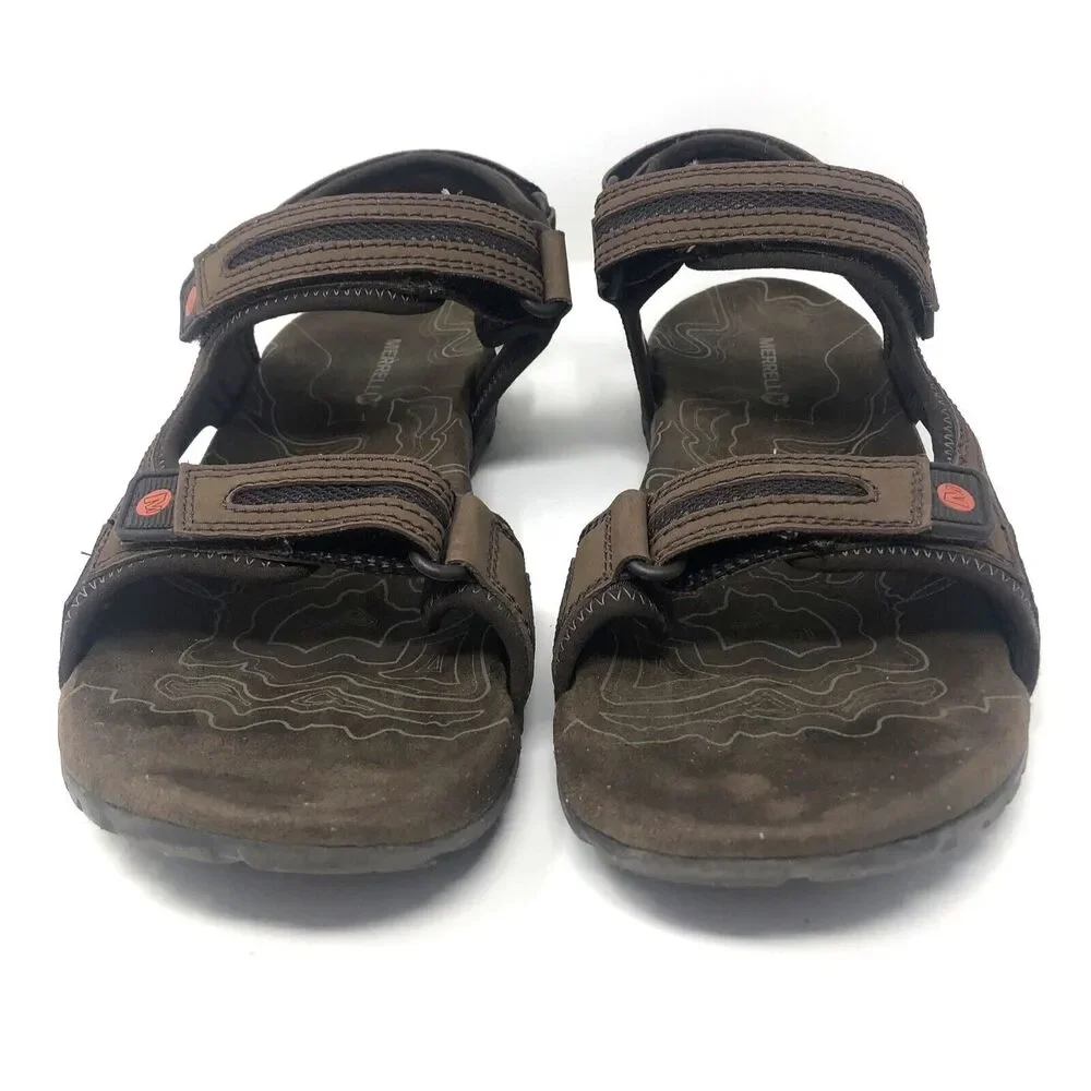 MERRELL Sandspur Oak Sport Sandals Mens Size 13 Dark Earth Brown Outdoors Trail